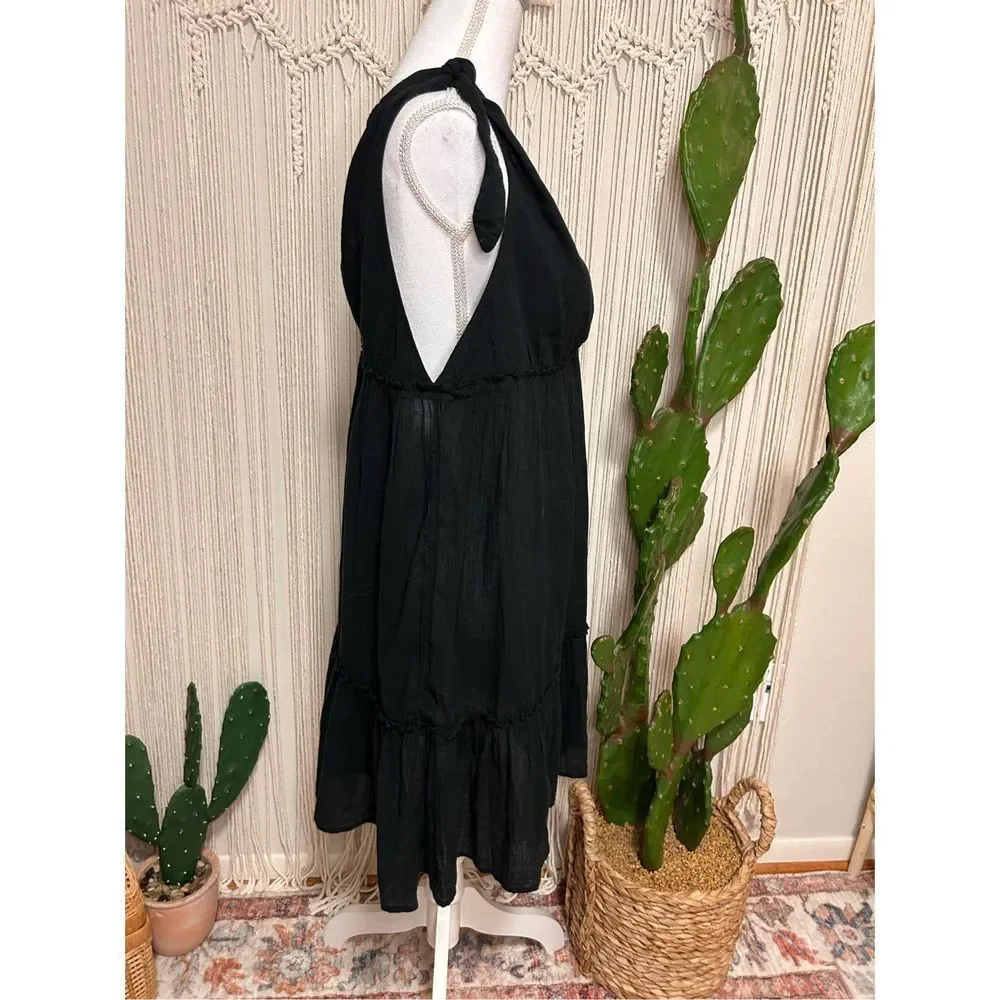 Aerie 100% Cotton Tie Shoulder Dress Size XL - Picture 3 of 7